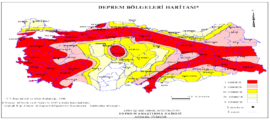 Deprem Bölgeleri Haritası